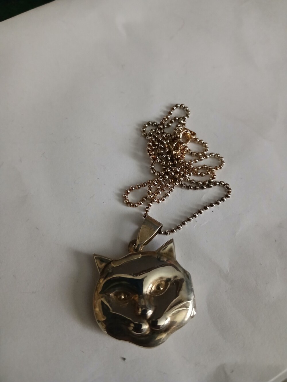 Sterling Cat Face Locket